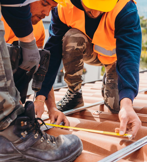 Workers Fixing on Rooftop